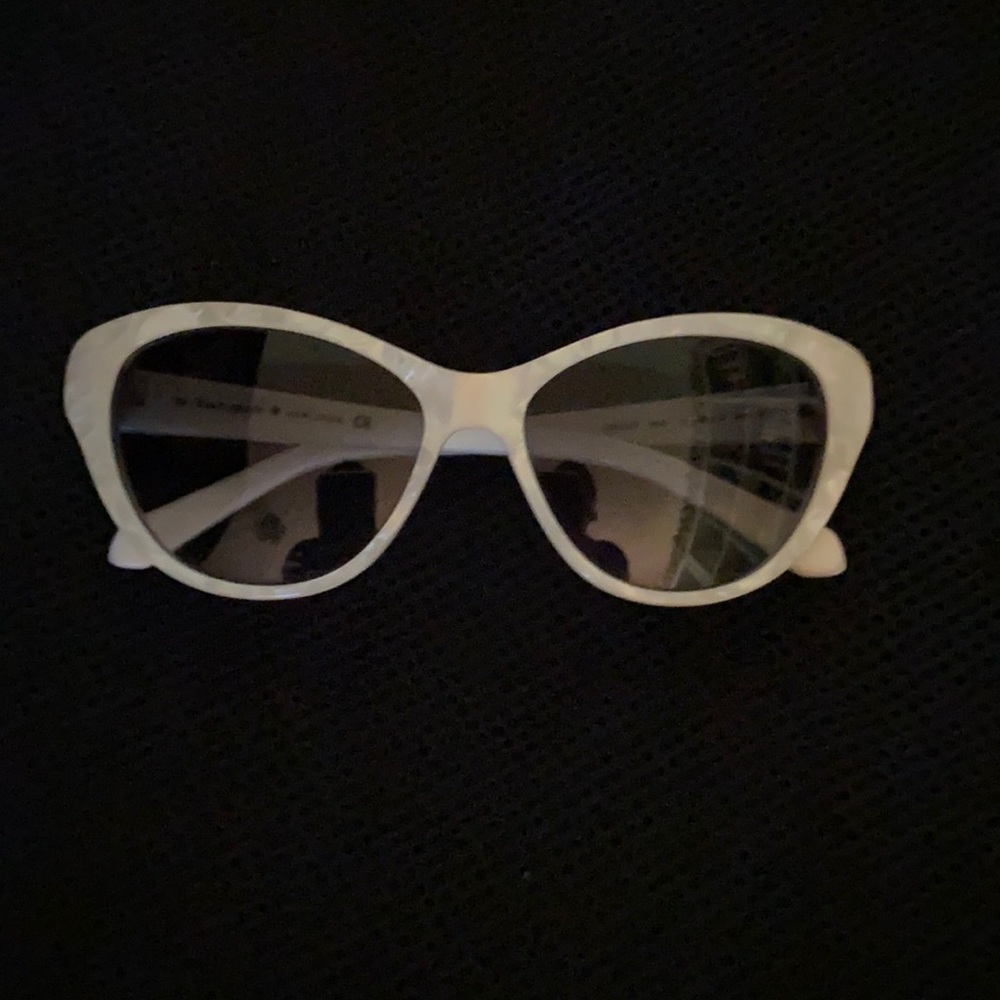 White Pearly Kate Spade Sunglasses Cat Eye